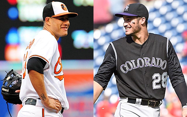 Ho hum, just a couple young, studly third basemen enjoying the game of baseball.