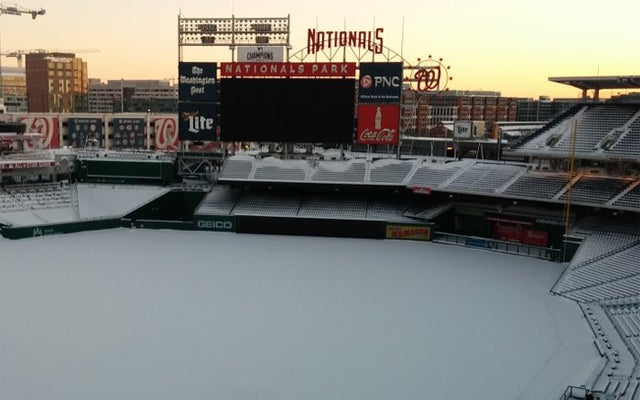 Nationals Park, looking beautiful despite the snow.