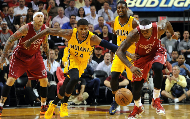 One more regular season battle Friday for the Heat and Pacers. (USATSI)