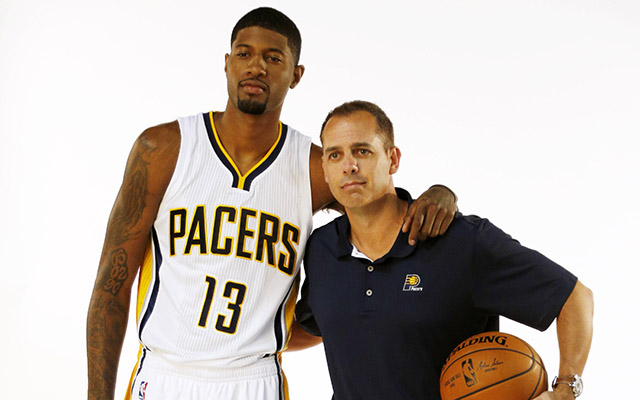 Paul George says he and Frank Vogel are on the same page.  (USATSI)