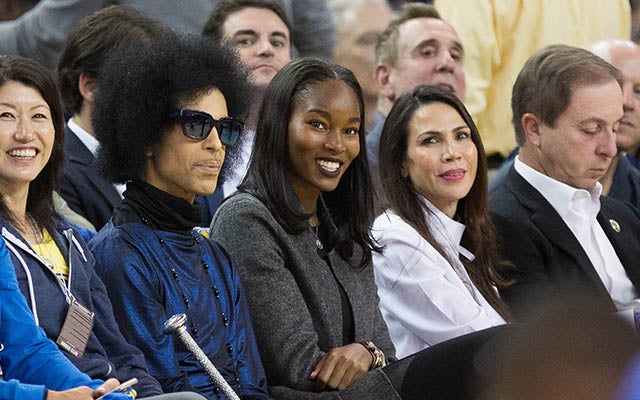 Prince at a Warriors game earlier this year. (USATSI)