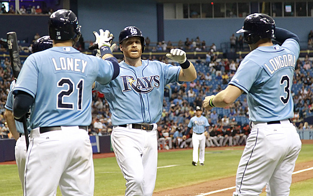 PECOTA has the Rays in first place; Sportsline has them fourth.