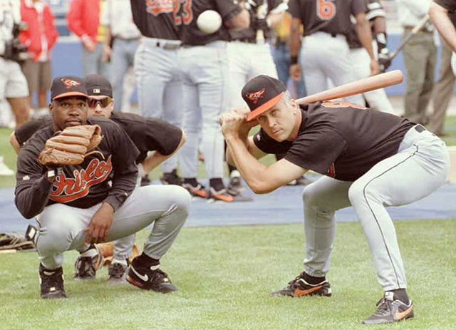 Cal Ripken Jr. of the Baltimore Orioles during batting practice News  Photo - Getty Images