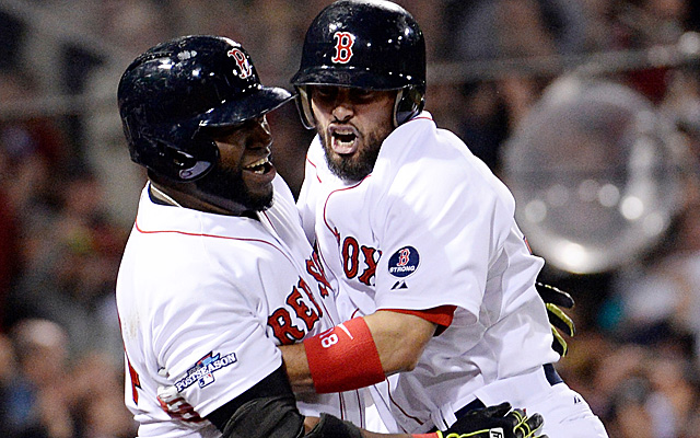 Victorino doubles off Monster for three 