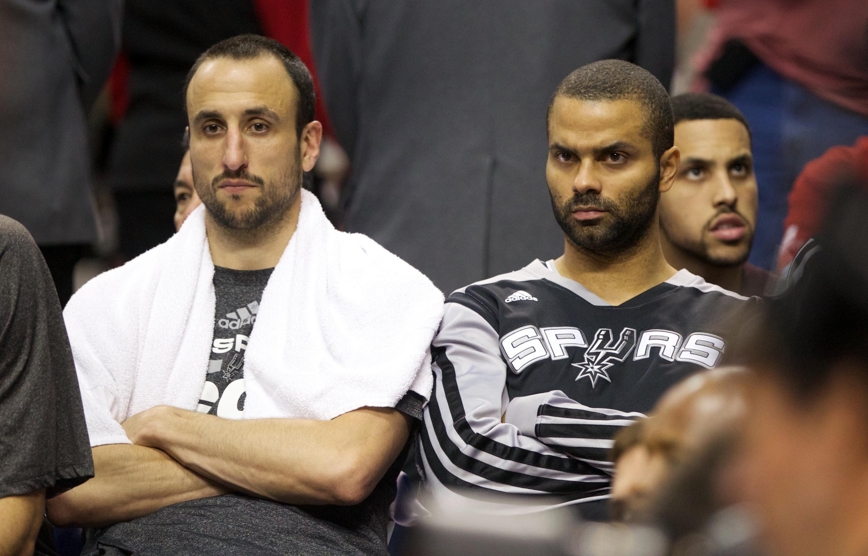 Manu Ginobili and Dwyane Wade were huge parts of the first half of Game 1.  (USATSI)