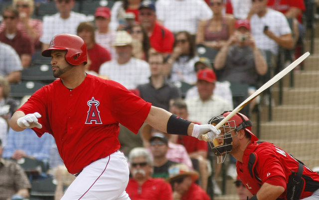 Albert Pujols back in camp -- with the Angels