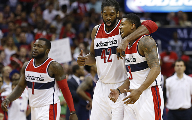 If only the Wizards got along like this all the time. (USATSI)