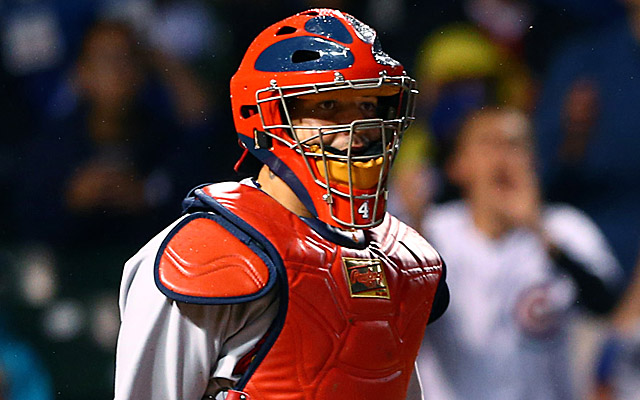 Yadier Molina is one of the best at cutting down opposing base-stealers.