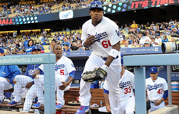 Hello, world: Yasiel Puig makes quite an entrance on the big-league stage.