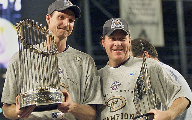 Diamondbacks heroes Randy Johnson and Curt Schilling could be elected together. (Getty Images)