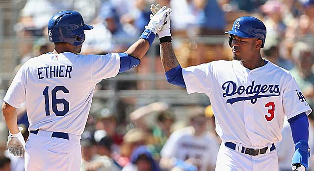 At Nos. 4 and 5, Dodgers outfielders Crawford and Ethier. (Getty Images)
