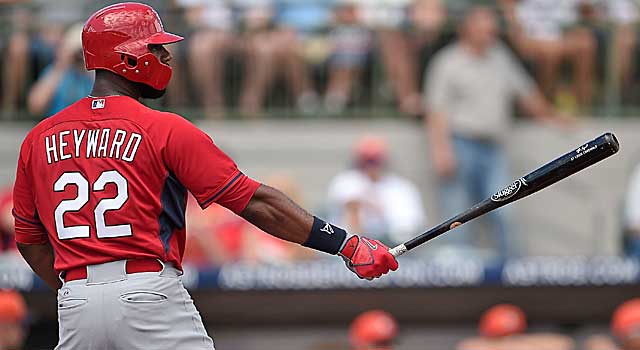 Jason Heyward has a higher WAR than Giancarlo Stanton. (Getty Images)