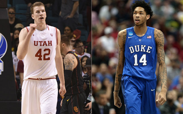 Utah's Jakob Poeltl and Duke's Brandon Ingram rise in this mock draft. (USATSI)