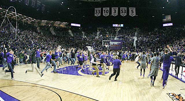 Ncaa Basketball Fans Storming The Court