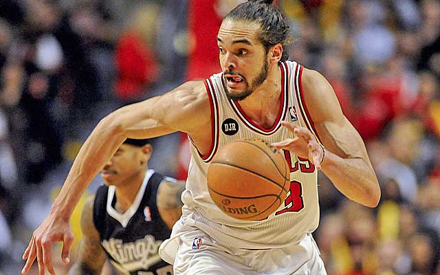 Noah touches the ball 80 times a game -- more than LeBron James, Kevin Durant and Tony Parker.    (USATSI)