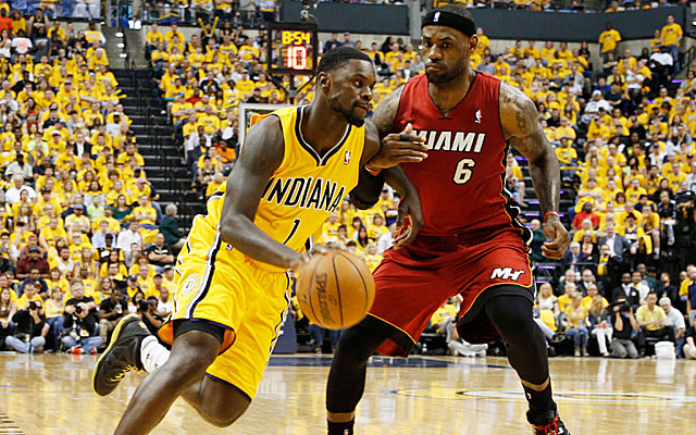 Lance Stephenson provides the Pacers with a big spark in a Game 1 win over Miami. (USATSI)