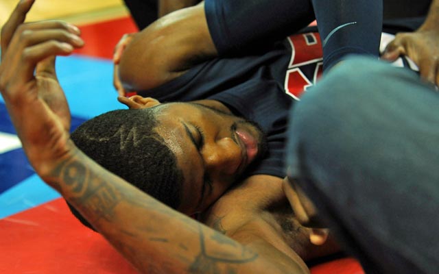 Paul George suffers a devastating leg injury while playing for Team USA. (USATSI)