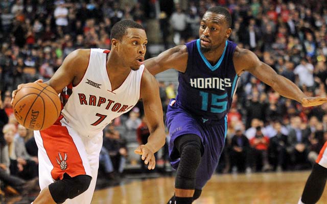 Kemba Walker gets the better of this matchup against Kyle Lowry. (USATSI)