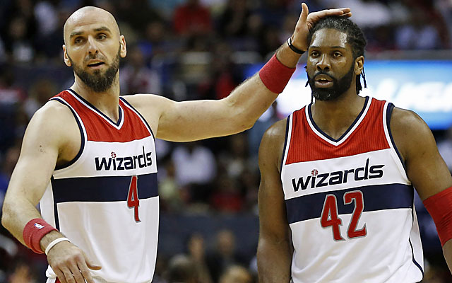 Where do Marcin Gortat and Nene fit in with the smallball Wizards? (USATSI)