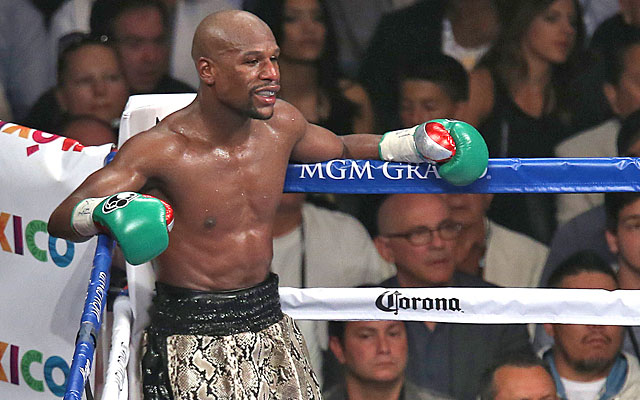 Floyd Mayweather Jr. will put his unblemished record on the line vs. Manny Pacquiao. (Getty Images)