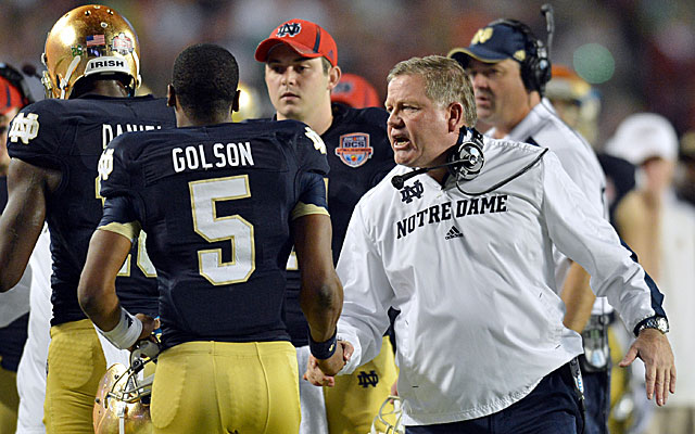 It's been a trying few months for Notre Dame coach Brian Kelly, who now must find a QB. (USATSI)