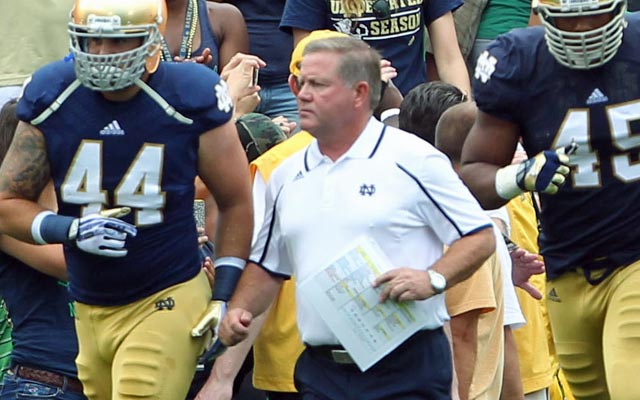 Notre Dame's Brian Kelly played club football as a collegian. (USATSI)