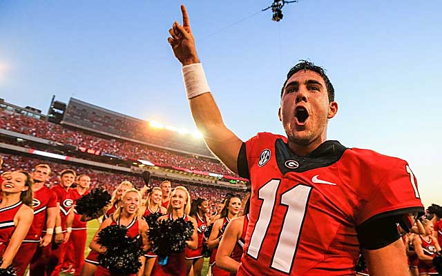 Aaron Murray is fired up after taking care of business against South Carolina. (USATSI)