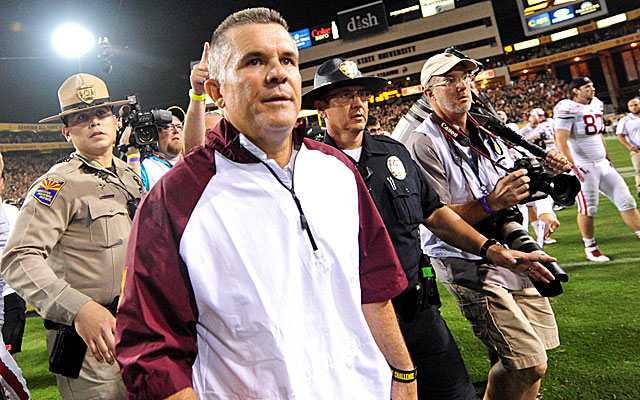 Todd Graham and the Sun Devils escape with a controversial win over Wisconsin. (USATSI)