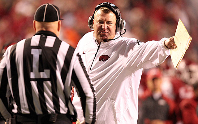 Bret Bielema's stance on the 10-second rule has lost some credibility. (USATSI)