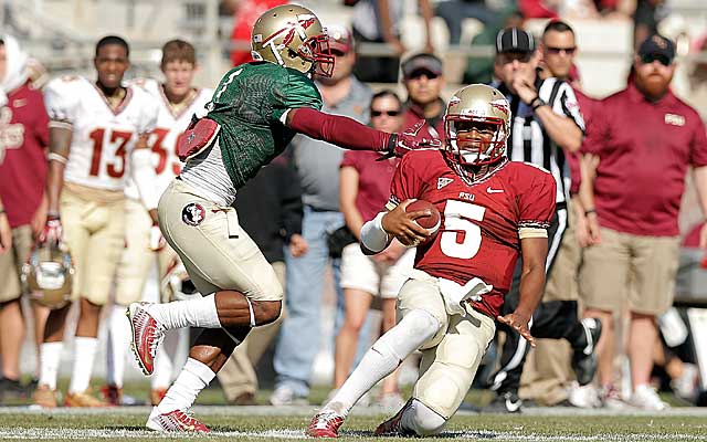 Jameis Winston threw it 56 times in the Garnet and Gold spring game Saturday. (USATSI)