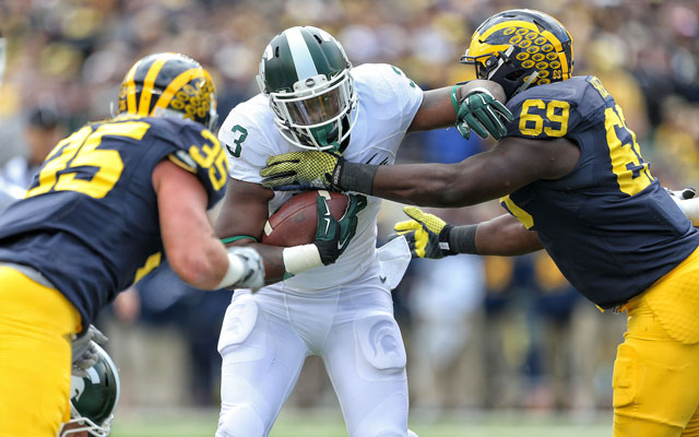 Michigan-Michigan State was a hard-hitting affair. (USATSI)