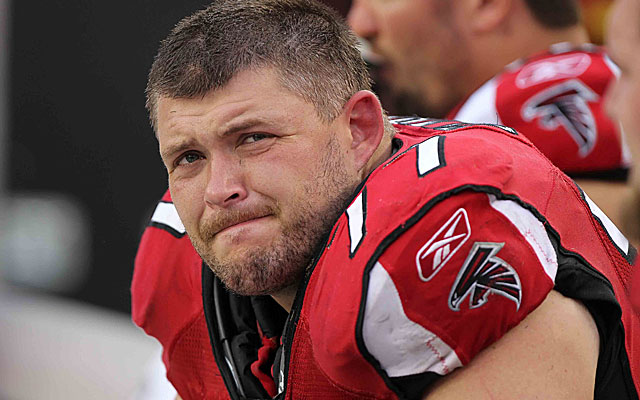 Tyson Clabo, cut by the Falcons this week, had started 16 games each of lsat five seasons. (USATSI)