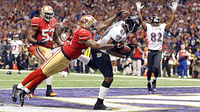 Donte Whitner was beaten by new teammate Anquan Boldin for a SB XLVII touchdown. (USATSI)