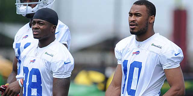 Rookie WRs Marquise Goodwin (left) and Robert Woods figure to contribute. (USATSI)