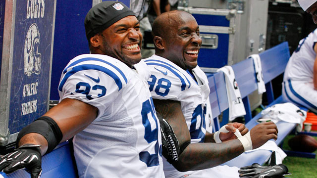 Dwight Freeney and Robert Mathis were longtime bookends and buddies. (USATSI)