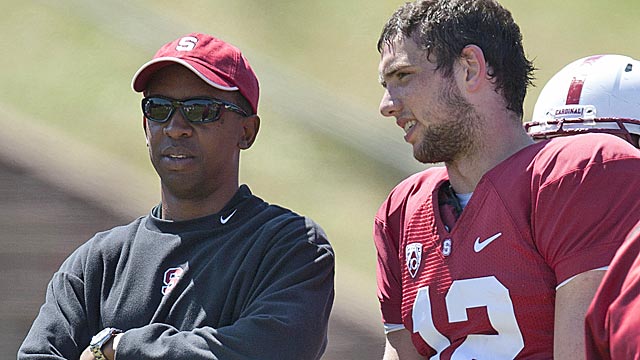 Former Stanford OC Pep Hamilton and Luck are reunited in Indy. (USATSI)