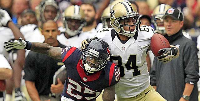 Kenny Stills comes down with a grab under duress against the Texans. (USATSI)