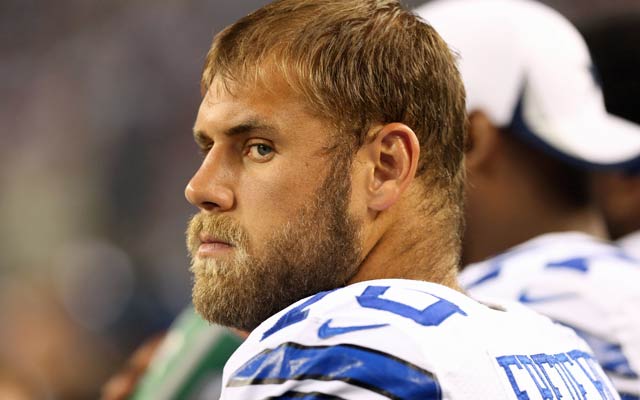 Travis Frederick is one of four centers helping sell butt wipes.  (USATSI)