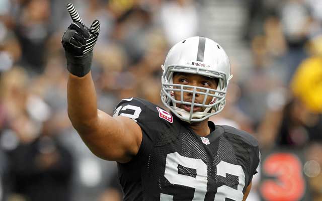 Richard Seymour has 57.5 career sacks in his 12-year career.   (USATSI)