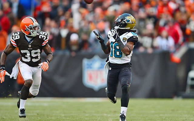 Rookie WR Ace Sanders, a fourth-round pick, is one of many young Jaguars making big strides. (USATSI)