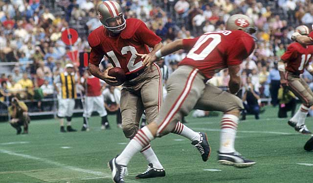 John Brodie was running the show in 1971, the Niners' first at Candlestick Park. (Getty Images)