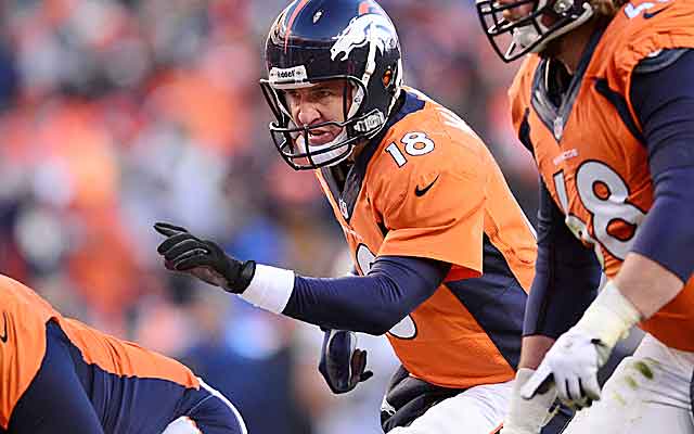 If the Patriots play only six in the box, expect Peyton Manning to keep calling runs.   (USATSI)