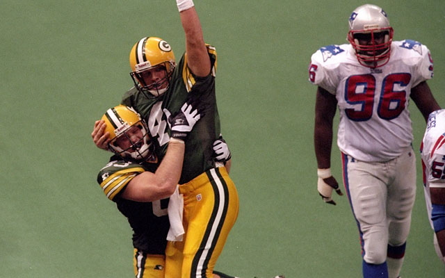 Brett Favre led the Packers back to the top of the NFL with a victory over the Patriots. (Getty Images)