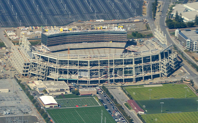 The Niners' new stadium in Santa Clara will host the NFL's milestone title game in two years. (USATSI)