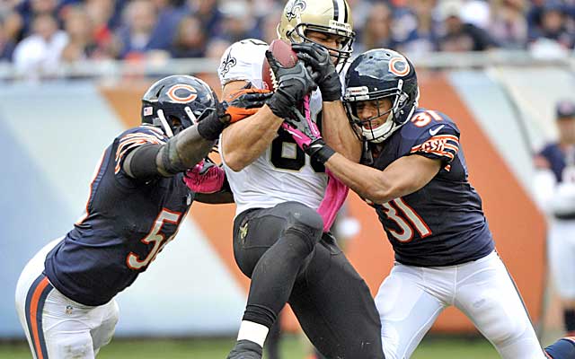 Jimmy Graham is likely headed for a franchise tag, but will it be as a designated TE or WR?   (USATSI)