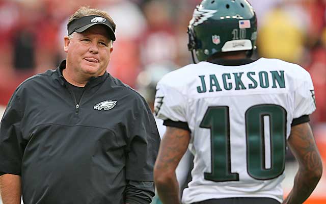 Who comes out looking the best: Chip Kelly or DeSean Jackson?   (Getty Images)