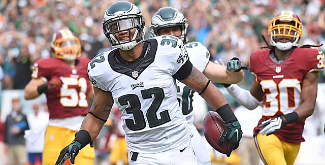 Eagles KR Chris Polk makes the Redskins' kickoff team pay Sunday in Philly. (Getty Images)