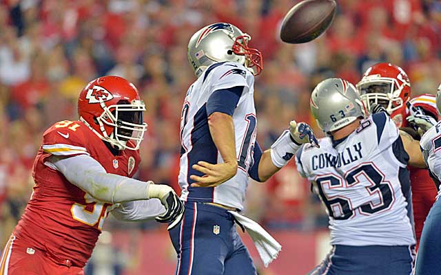 Tom Brady is struggling behind one of the worst offensive lines in the NFL. (USATSI)