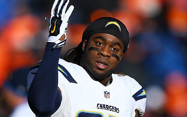 Jahleel Addae looked confused and woozy after a big hit against the Broncos.   (Getty)