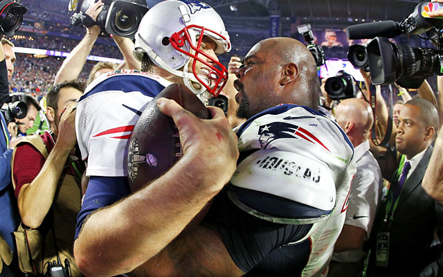 Tom Brady and Vince Wilfork (if he's still around) face a tall task in the Pats' title defense. (Getty Images)